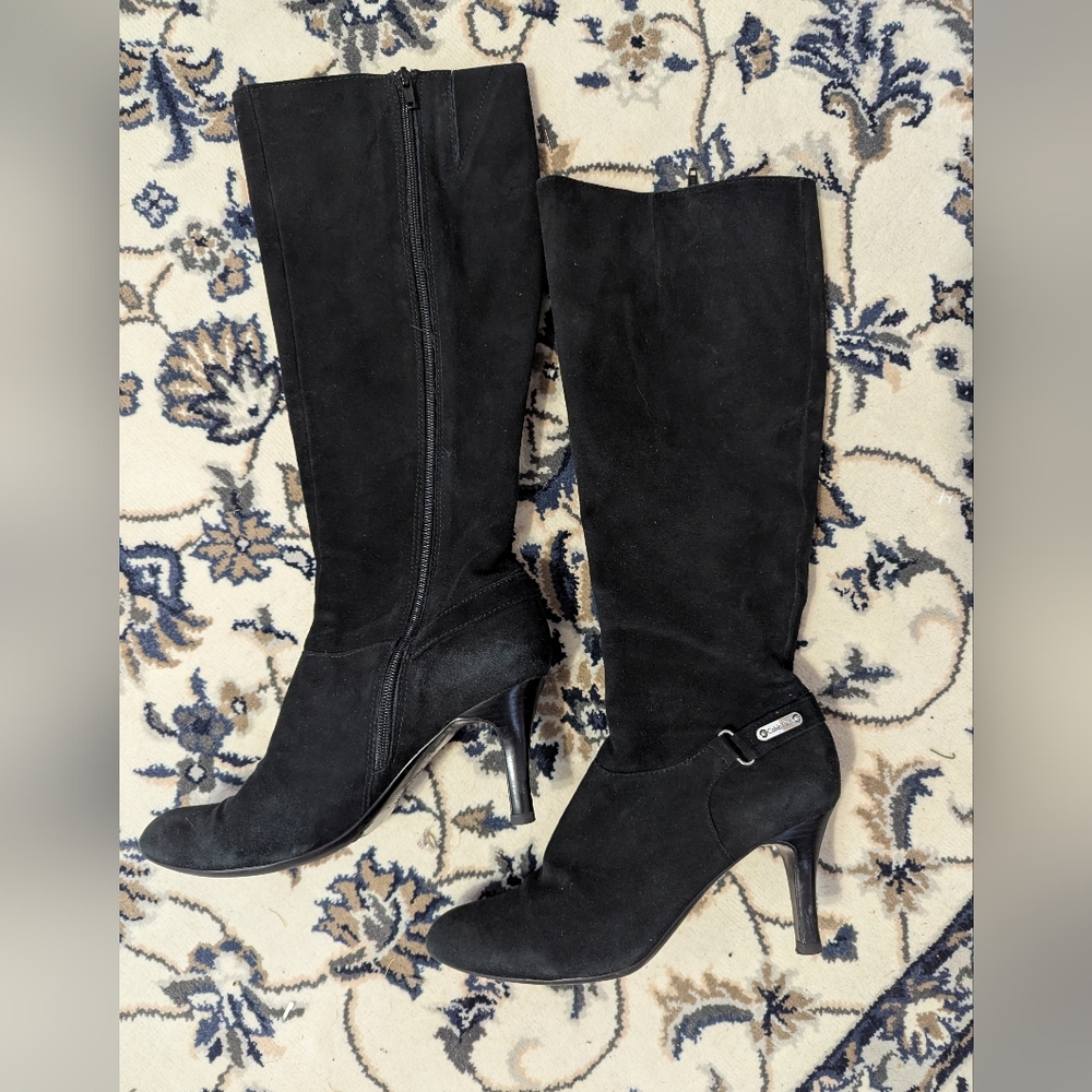 Calvin Klein Black Heeled Boots